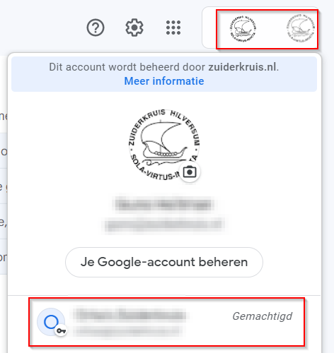 Een gemachtigd account kiezen